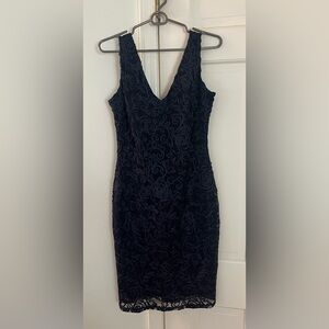 Elegant Navy Floral Dress